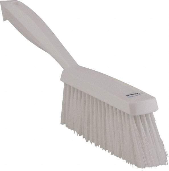 Vikan - 14" OAL, Polyester Staple Set Bench Brush - 2" Bristle Length, 6-3/8" Long Head, White - Exact Tool & Supply