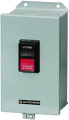 Square D - 3 Poles, M-0 NEMA, Enclosed Pushbutton Manual Motor Starter - 3 hp at 200 to 230 VAC & 5 hp at 380 to 575 VAC, CSA, NEMA 12 & UL Listed - Exact Tool & Supply