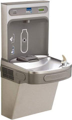 ELKAY - 8 GPH Cooling Capacity Barrier Free Wall Mounted Water Cooler & Fountain - Bottle Filling, 20 to 105 psi, 0.20 hp, Vinyl Clad Steel - Exact Tool & Supply