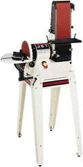 Jet - 48" Long x 6" Wide Belt, 9" Diam Horizontal & Vertical Combination Sanding Machine - 2,258 Ft/min Belt Speed, 3/4 hp, Single Phase - Exact Tool & Supply