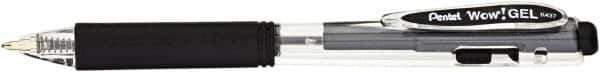 Pentel - Conical Gel Roller Ball Pen - Black - Exact Tool & Supply