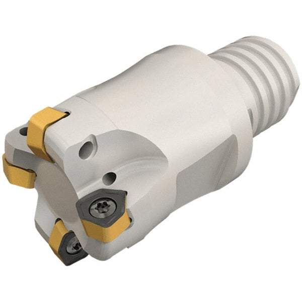 Iscar - 25mm Cut Diam, 0.039" Max Depth, T15 Modular Connection Indexable High-Feed End Mill - Screw Holding Method, H600 WXCU Insert, FF EWX-MM Toolholder, Through Coolant - Exact Tool & Supply