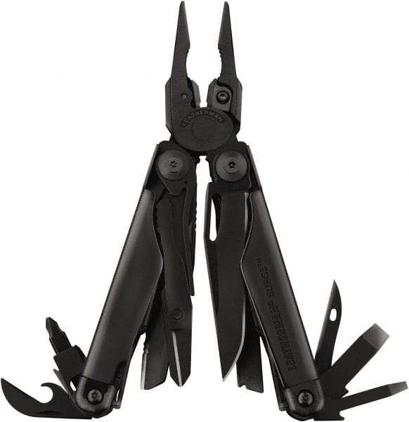 Leatherman - 21 Piece, Multi-Tool Set - Stainless Steel, 7" OAL, 4-3/8" Closed Length - Exact Tool & Supply