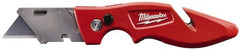 Milwaukee Tool - Fixed Blade Folding Utility Knife - Exact Tool & Supply