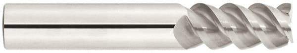 Niagara Cutter - 5/8", 1-1/4" LOC, 5/8" Shank Diam, 3-1/2" OAL, 3 Flute, Solid Carbide Square End Mill - Single End, TiAlN Finish, 60° Helix, Centercutting, Right Hand Cut, Series C360 - Exact Tool & Supply