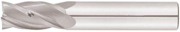 Niagara Cutter - 1/2", 3" LOC, 1/2" Shank Diam, 6" OAL, 4 Flute, Solid Carbide Square End Mill - Single End, Uncoated, Spiral Flute, 30° Helix, Centercutting, Right Hand Cut, Right Hand Flute, Series C430 - Exact Tool & Supply