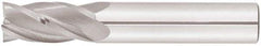 Niagara Cutter - 1/2", 3" LOC, 1/2" Shank Diam, 6" OAL, 4 Flute, Solid Carbide Square End Mill - Single End, Uncoated, Spiral Flute, 30° Helix, Centercutting, Right Hand Cut, Right Hand Flute, Series C430 - Exact Tool & Supply
