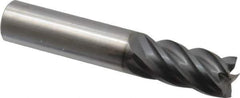 Niagara Cutter - 5/8", 1-1/4" LOC, 5/8" Shank Diam, 3-1/2" OAL, 5 Flute, Solid Carbide Square End Mill - Single End, AlCrN Finish, Spiral Flute, Variable° Helix, Centercutting, Right Hand Cut, Right Hand Flute, Series STS540 - Exact Tool & Supply