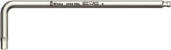 Wera - 8mm Hex, Long Arm, Hex Key - 195mm OAL, Metric System of Measurement - Exact Tool & Supply