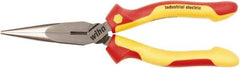Wiha - 200mm OAL, 2-3/4" Jaw Length, Long Nose Side Cutting Pliers - Insulated Handles - Exact Tool & Supply