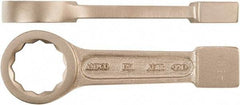 Ampco - 42mm 12 Point Striking Box Wrench - Single End, 9" OAL, Aluminum Bronze, Polished Finish - Exact Tool & Supply