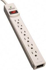 Tripp-Lite - 6 Outlets, 120 VAC15 Amps, 8' Cord, Power Outlet Strip - Floor, Keyhole Mount, 5-15 NEMA Configuration, 1.23" Strip - Exact Tool & Supply