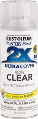 Rust-Oleum - Clear, Gloss, Enamel Spray Paint - 8 Sq Ft per Can, 12 oz Container, Use on Multipurpose - Exact Tool & Supply