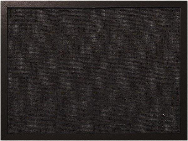 MasterVision - 17.72" Wide x 23.62" High Cork Bulletin Board - Fabric, Black - Exact Tool & Supply