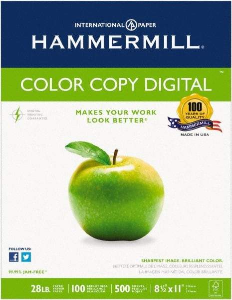 Hammermill - White Copy Paper - Use with Laser Printers, Copiers, Plain Paper Fax Machines - Exact Tool & Supply