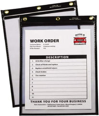 C-LINE - 15 Piece Black/Clear Shop Ticket Holder - 12" High x 9" Wide - Exact Tool & Supply