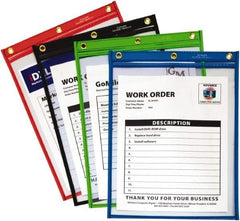 C-LINE - 20 Piece Black, Red, Blue & Green Shop Ticket Holder - 12" High x 9" Wide - Exact Tool & Supply