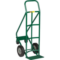 Little Giant - 800 Lb Capacity 47" OAH Hand Truck - Continuous Handle, Steel, Flat-Free Microcellular Foam Wheels - Exact Tool & Supply