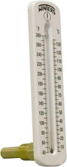Winters - 40 to 280°F, Industrial Thermometer with Standard Thermowell - 1 Inch Immersion Length, 2 Inch Stem Length, 8 Inch Long, 1/2 Inch Thread - Exact Tool & Supply