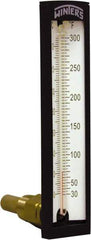 Winters - 30 to 300°F, Industrial Thermometer with Standard Thermowell - 2 Inch Immersion Length, 1-7/8 Inch Stem Length, 6 Inch Long, 1/2 Inch Thread - Exact Tool & Supply