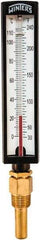 Winters - 30 to 240°F, Industrial Thermometer with Standard Thermowell - 2 Inch Immersion Length, 1.825 Inch Stem Length, 10 Inch Long, 1/2 Inch Thread - Exact Tool & Supply