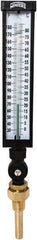 Winters - 30 to 180°F, Industrial Thermometer with Standard Thermowell - 3 Inch Immersion Length, 3-1/2 Inch Stem Length, 17 Inch Long, 3/4 Inch Thread - Exact Tool & Supply
