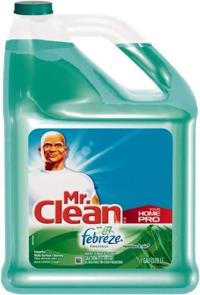 Mr. Clean - 1 Gal Bottle All-Purpose Cleaner - Liquid, Meadows & Rain - Exact Tool & Supply
