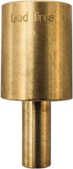 Winters - 2.01 Inch Overall Length, 3/4 Inch Thread, Brass Thermowell - 0.8 Inch Insertion Length - Exact Tool & Supply