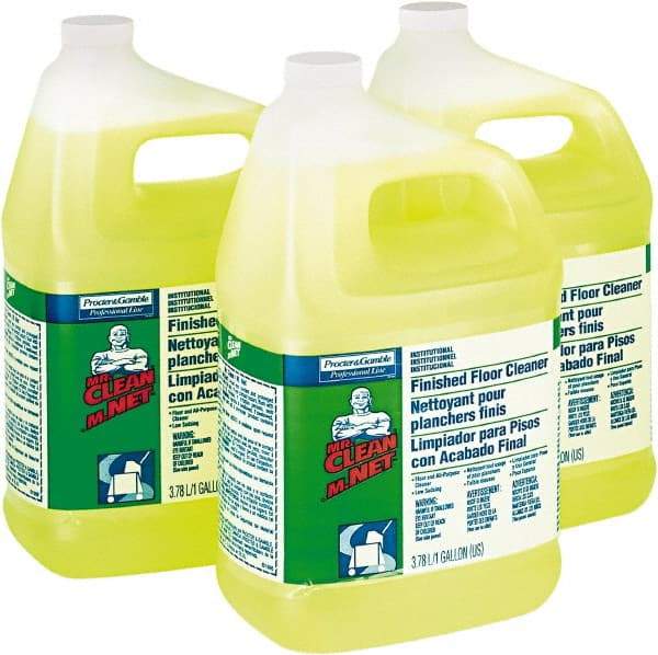 Mr. Clean - 1 Gal Bottle Cleaner - Use on Ceramic Tile, Laminate Surfaces, Linoleum, Quarry Tile, Cement, Concrete, Vinyl Tile, Terra Cotta, Terrazzo, Vinyl Composite Tile (VCT) - Exact Tool & Supply