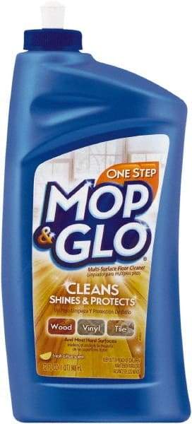 Mop&Glo - 1 Qt Bottle Cleaner - Use on Ceramic Tile, Laminate Surfaces, Linoleum, Quarry Tile, Cement, Concrete, Vinyl Tile, Terra Cotta, Terrazzo, Vinyl Composite Tile (VCT) - Exact Tool & Supply