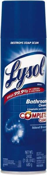Lysol - 24 oz Aerosol Can Liquid Bathroom Cleaner - Island Breeze Scent, Disinfectant, General Purpose Cleaner - Exact Tool & Supply