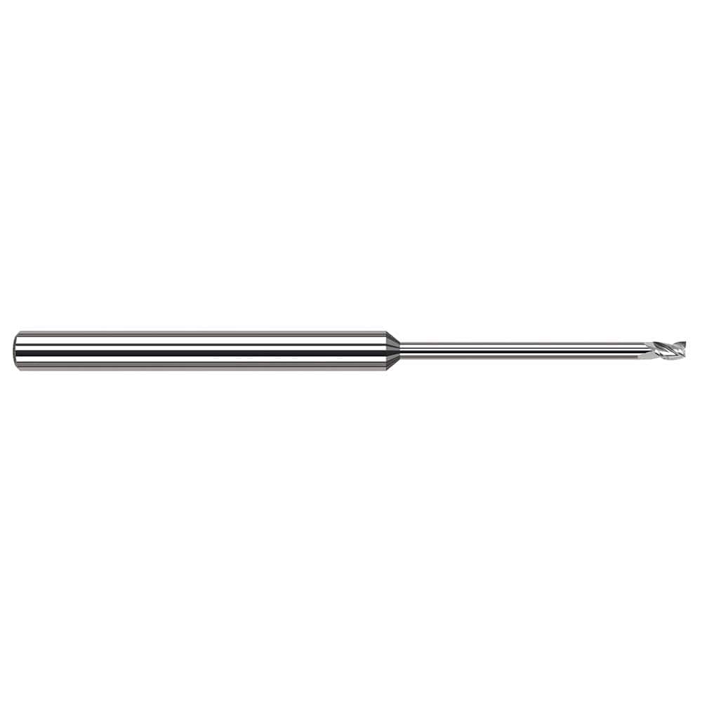 Harvey Tool - 0.045", 1.7mm LOC, 1/8" Shank Diam, 2-1/2" OAL, 3 Flute Solid Carbide Square End Mill - Exact Tool & Supply