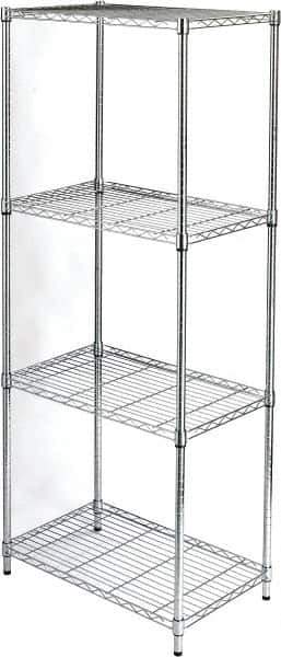 Quantum Storage - 4 Shelf Wire Shelving Unit - 30" Wide x 18" Deep x 72" High, - Exact Tool & Supply