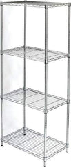 Quantum Storage - 4 Shelf Wire Shelving Unit - 30" Wide x 18" Deep x 72" High, - Exact Tool & Supply