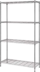 Quantum Storage - 4 Shelf Wire Shelving Unit - 36" Wide x 18" Deep x 72" High, - Exact Tool & Supply
