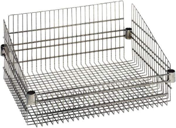 Quantum Storage - Wire Basket Unit - 24" Wide x 24" Deep x 10" High, - Exact Tool & Supply