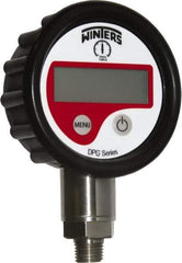 Winters - 2-1/2" Dial, 1/4 Thread, 0-200 Scale Range, Pressure Gauge - Lower Connection Mount, Accurate to 0.01% of Scale - Exact Tool & Supply