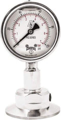Winters - 2-1/2" Dial, 2 Thread, 0-100 Scale Range, Pressure Gauge - Lower Connection Mount, Accurate to 1.5% of Scale - Exact Tool & Supply