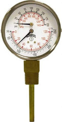 Winters - 3" Dial, 1/2 Thread, 0-200 Scale Range, Pressure Gauge - Lower Connection Mount, Accurate to 0.03% of Scale - Exact Tool & Supply