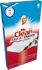 Mr. Clean - 2.4" Long x 4.6" Wide x 0.7" Thick Eraser - Heavy-Duty, White - Exact Tool & Supply