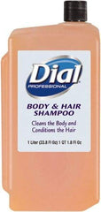 Dial - 1 L Bottle Peach Hair & Body Wash - Clear Amber - Exact Tool & Supply