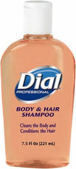Dial - 7.5 oz Bottle Peach Hair & Body Wash - Clear Amber - Exact Tool & Supply