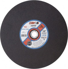 Camel Grinding Wheels - 14" 30 Grit Aluminum Oxide Cutoff Wheel - 3/32" Thick, 1" Arbor, 4,400 Max RPM - Exact Tool & Supply
