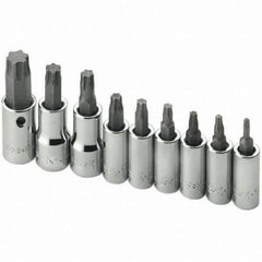 SK - 9 Piece 1/4 & 3/8" Drive Torx Bit Socket Set - Exact Tool & Supply