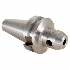 Techniks - BT40 Taper Shank 8mm Hole End Mill Holder/Adapter - 28mm Nose Diam, 50mm Projection - Exact Tool & Supply