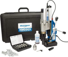 Hougen - 2" Travel, Portable Magnetic Drill Press - 250 & 450 RPM, 9 Amps, 1.5 hp, 1035 Watts - Exact Tool & Supply