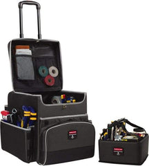 Rubbermaid - Ballistic Nylon Janitor Cart - 14-1/4" Width - Exact Tool & Supply