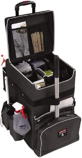 Rubbermaid - Ballistic Nylon Janitor Cart - 14-1/4" Width - Exact Tool & Supply
