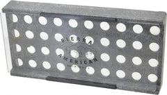 Made in USA - 40 Collet, ER16 Plastic Collet Rack and Tray - 5-3/8 Inch Wide x 1-1/2 Inch High x 10-3/4 Inch Long, Clear Sliding Lid - Exact Tool & Supply