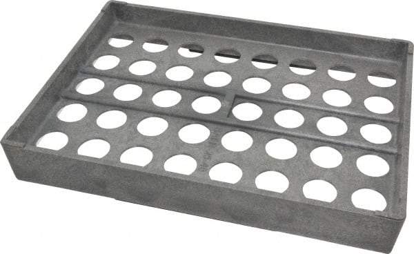 Made in USA - 40 Collet, ER25 Plastic Collet Rack and Tray - 8-1/4 Inch Wide x 1-3/4 Inch High x 11-3/8 Inch Long, Clear Sliding Lid - Exact Tool & Supply